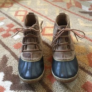 Sorel Out N’ About Leather Waterproof bootie.